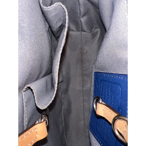 Coach Peyton F48166 Navy Tote & Ivory Leather Wristlet Bundle Excellent Sale!!!! - Picture 7 of 12